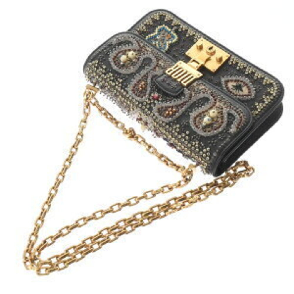 Dior Evolution Flap Chain Shoulder Bag Black Multicolor Leather Beads - Picture 3 of 13